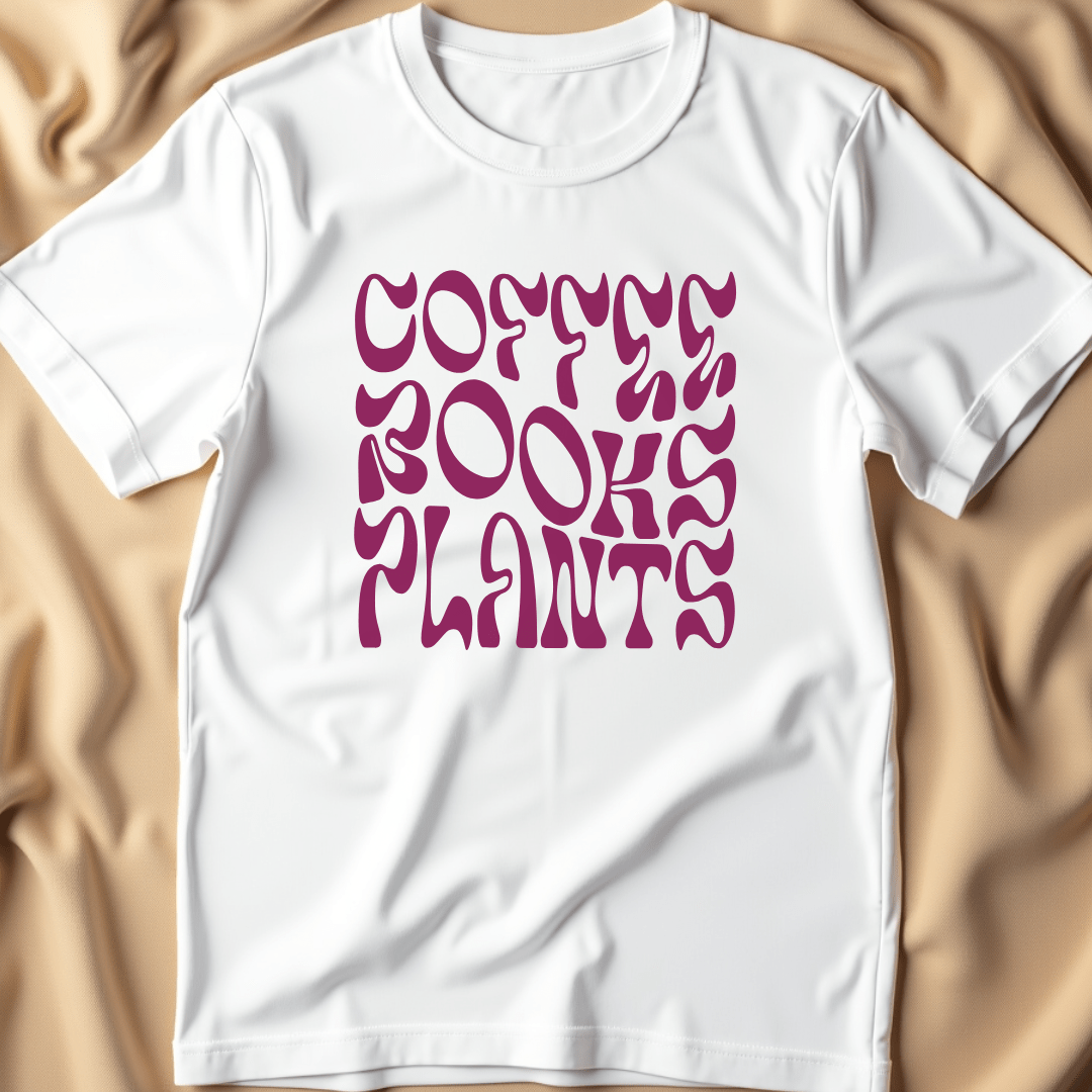 Coffee, Books, Plants T-Shirt