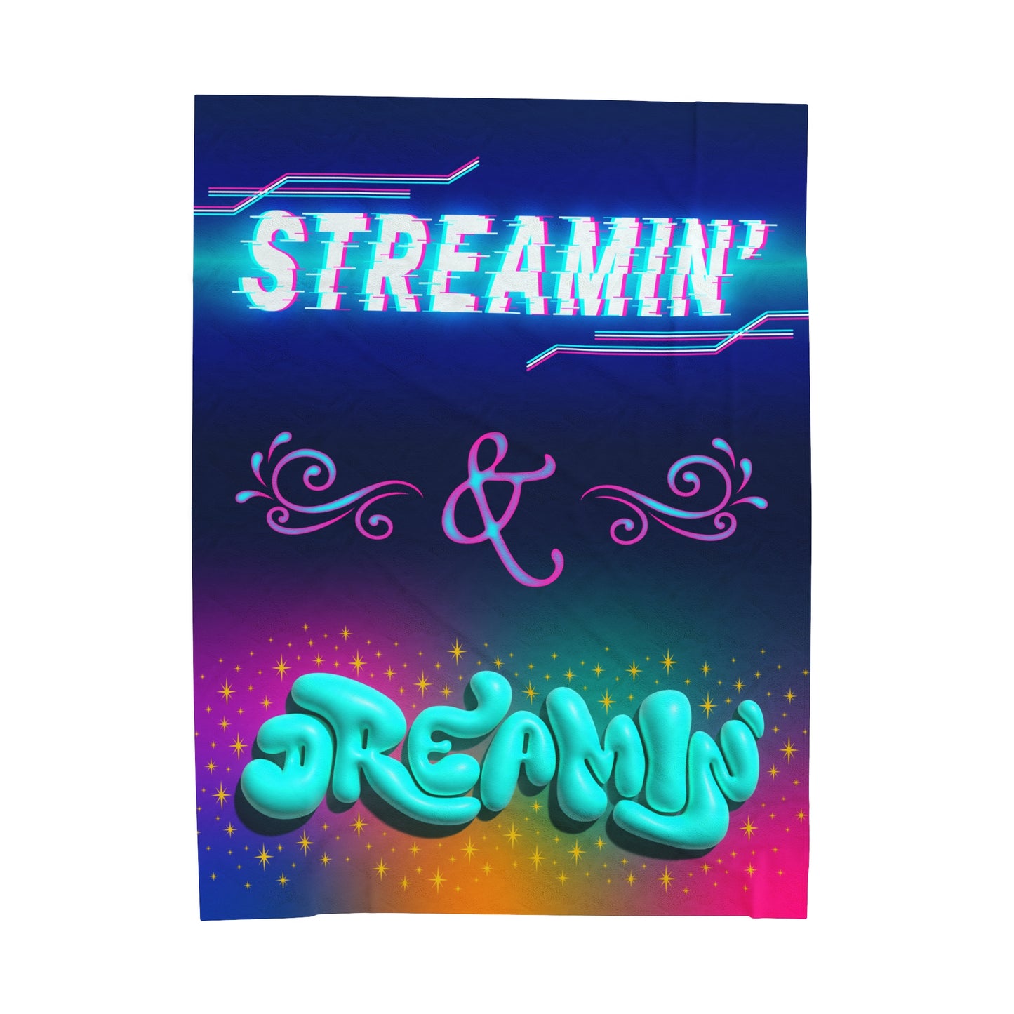 Streamin' & Dreamin' Velveteen Plush Blanket