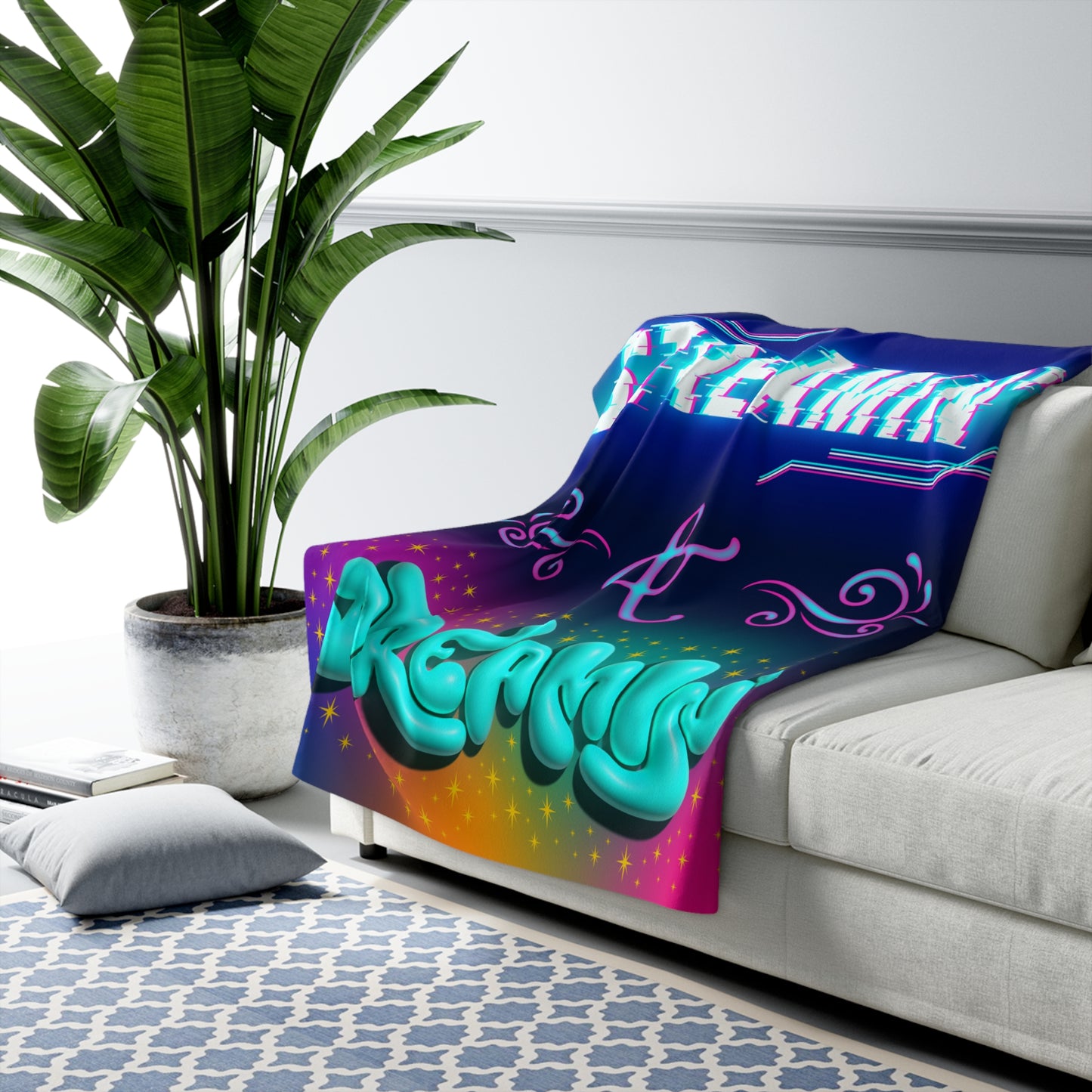 Streamin' & Dreamin' Sherpa Fleece Blanket