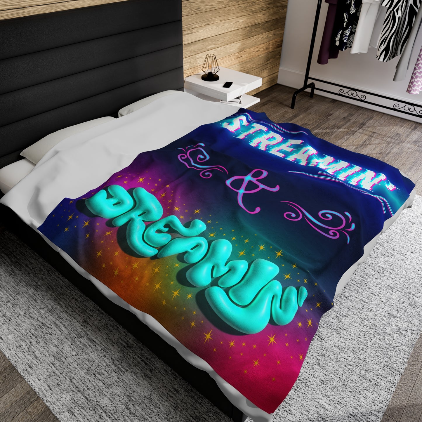 Streamin' & Dreamin' Velveteen Plush Blanket