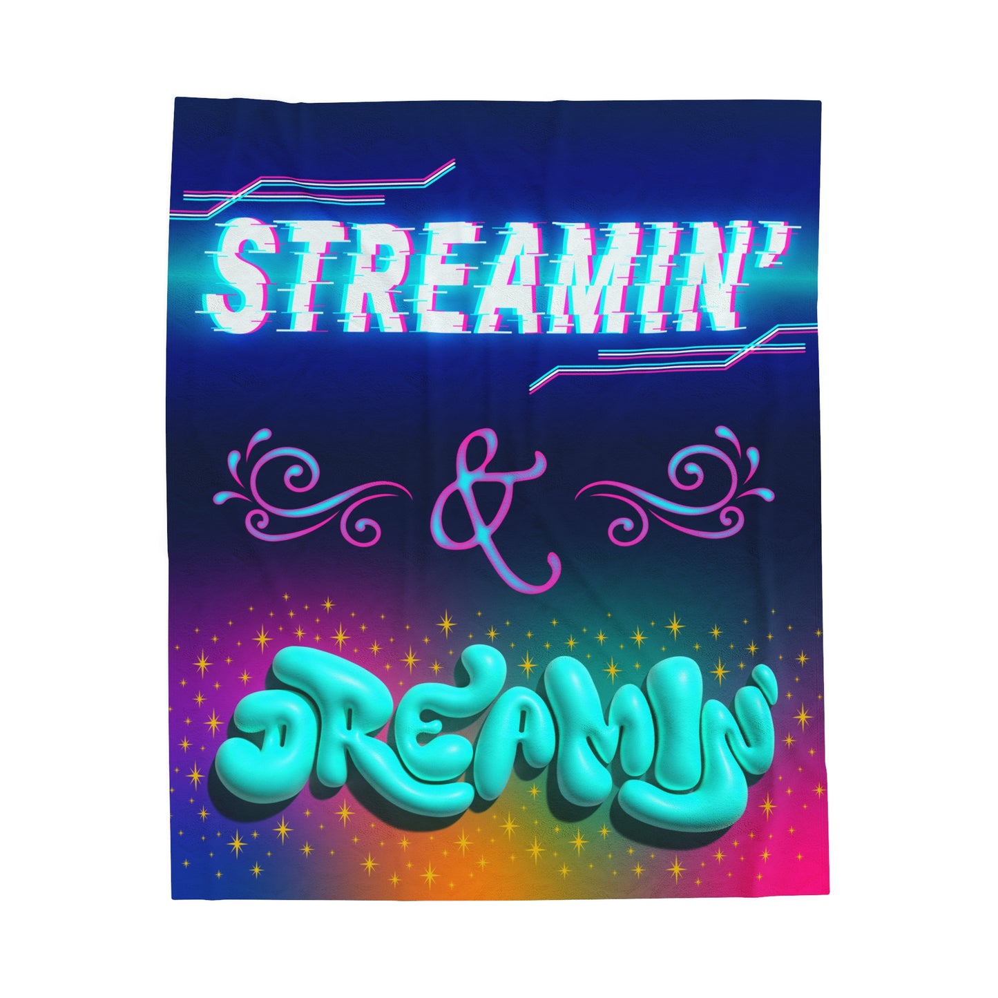 Streamin' & Dreamin' Velveteen Plush Blanket