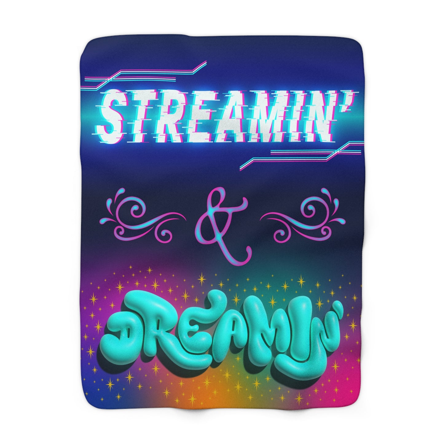 Streamin' & Dreamin' Sherpa Fleece Blanket