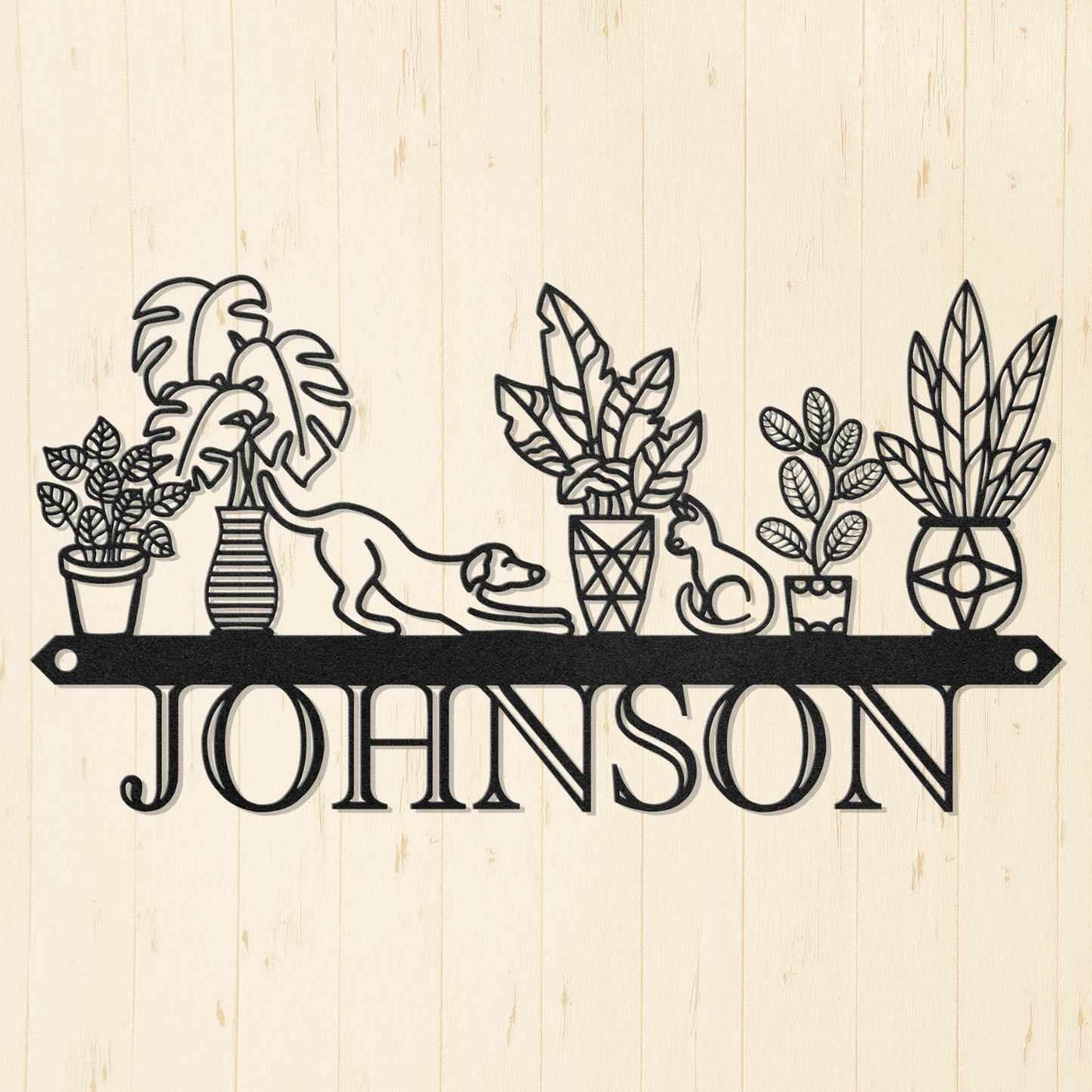 Personalized Pets & Plants Metal Wall Art