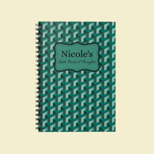 Personalized Teal Geometric Journal