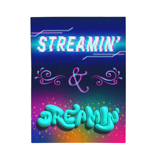 Streamin' & Dreamin' Velveteen Plush Blanket