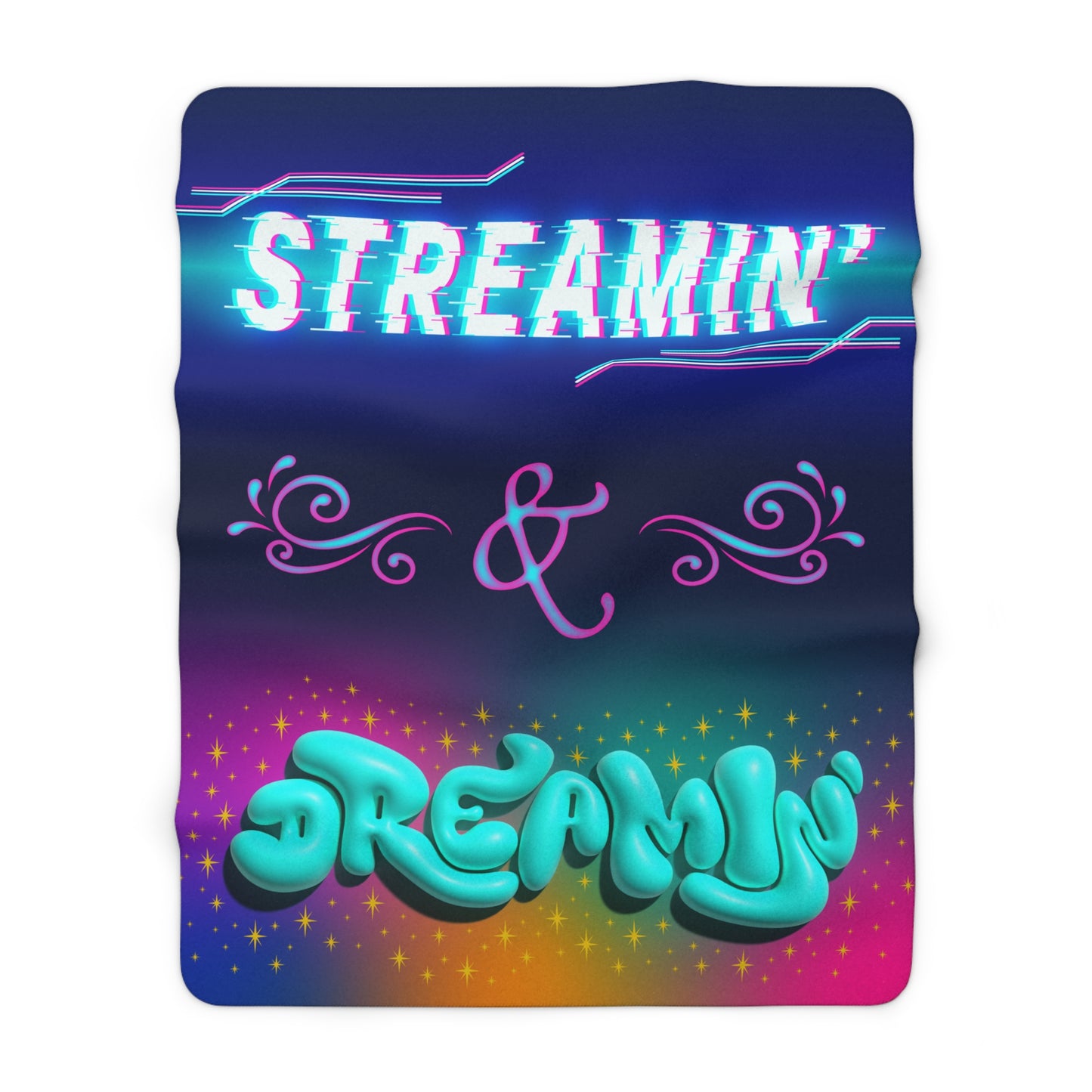 Streamin' & Dreamin' Sherpa Fleece Blanket