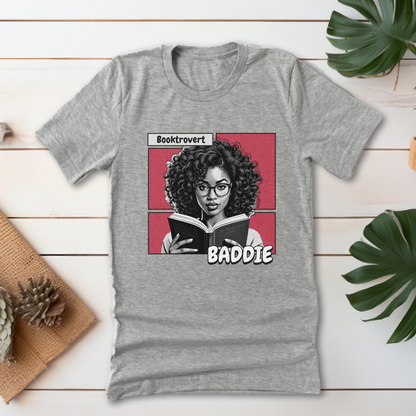 Booktrovert Baddie T-Shirt | Black Girl Magic