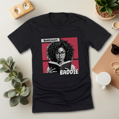 Booktrovert Baddie T-Shirt | Black Girl Magic