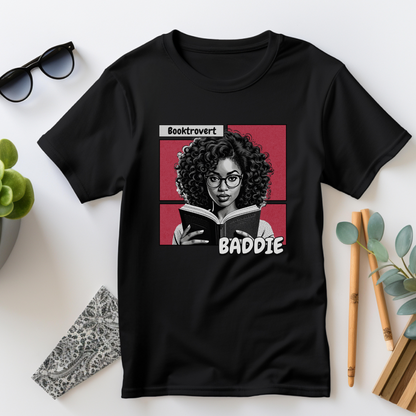 Booktrovert Baddie T-Shirt | Black Girl Magic