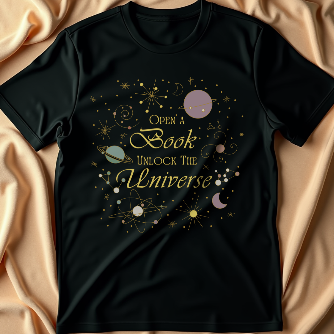 Open a Book, Unlock the Universe T-Shirt