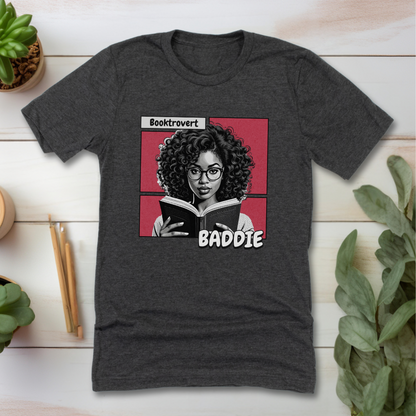 Booktrovert Baddie T-Shirt | Black Girl Magic