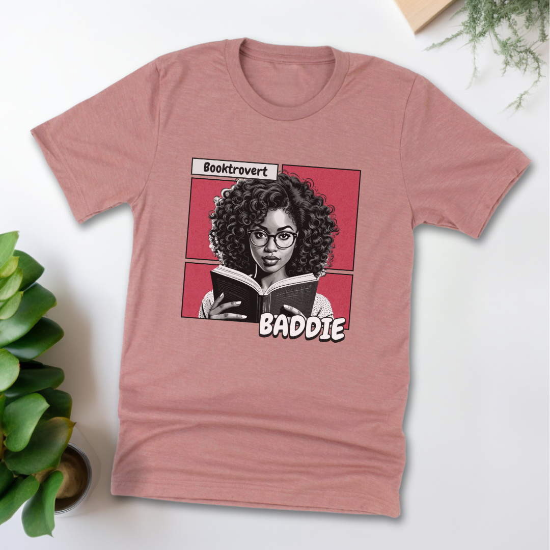 Booktrovert Baddie T-Shirt | Black Girl Magic