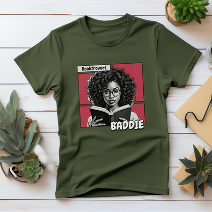 Booktrovert Baddie T-Shirt | Black Girl Magic