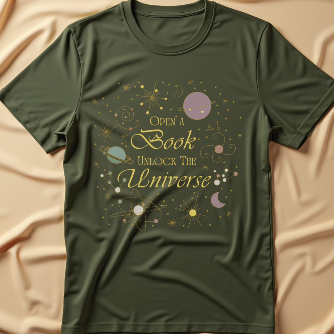 Open a Book, Unlock the Universe T-Shirt