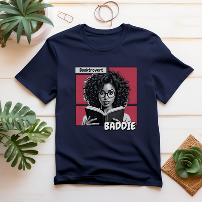 Booktrovert Baddie T-Shirt | Black Girl Magic