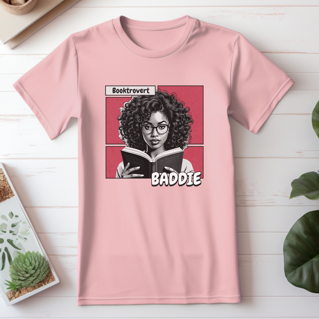 Booktrovert Baddie T-Shirt | Black Girl Magic