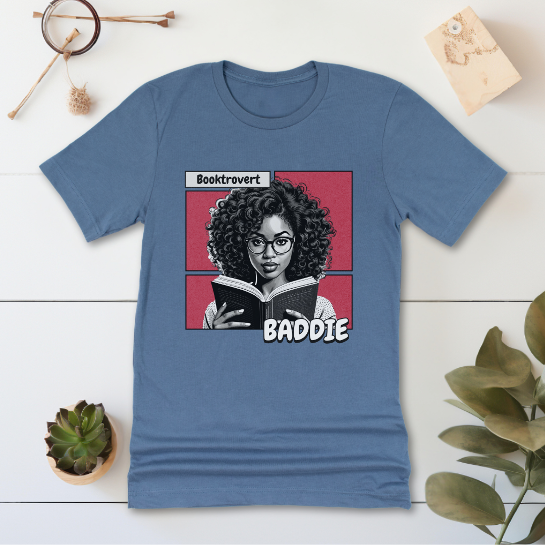 Booktrovert Baddie T-Shirt | Black Girl Magic